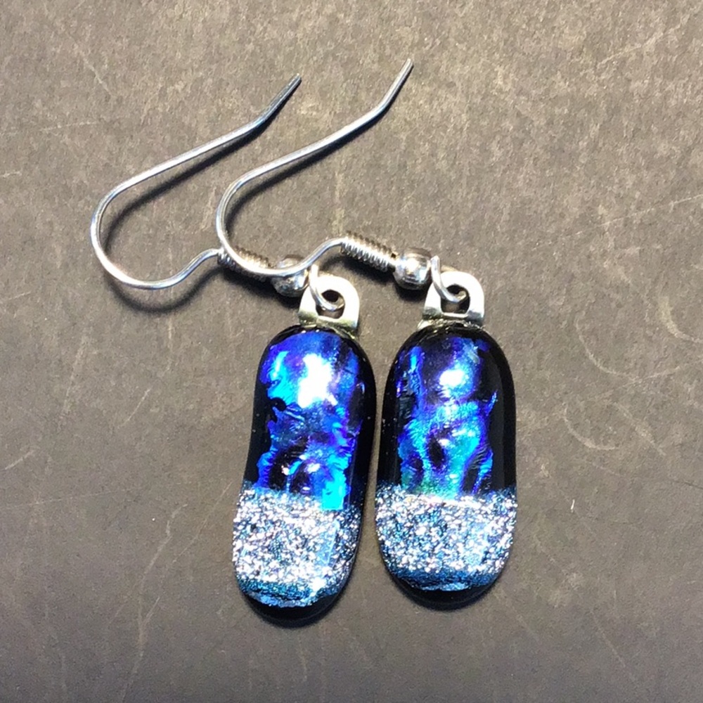 Blue Glass Earrings